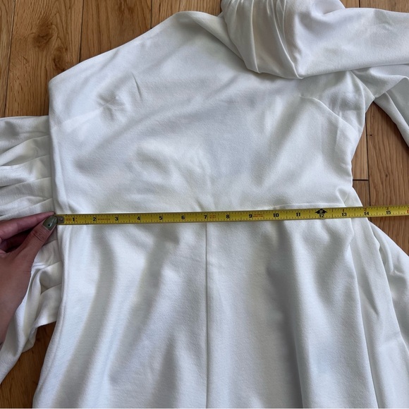 Revolve X Michael Costello Liesel White One Shoulder Tie Waist Romper Size Small - Picture 5 of 9
